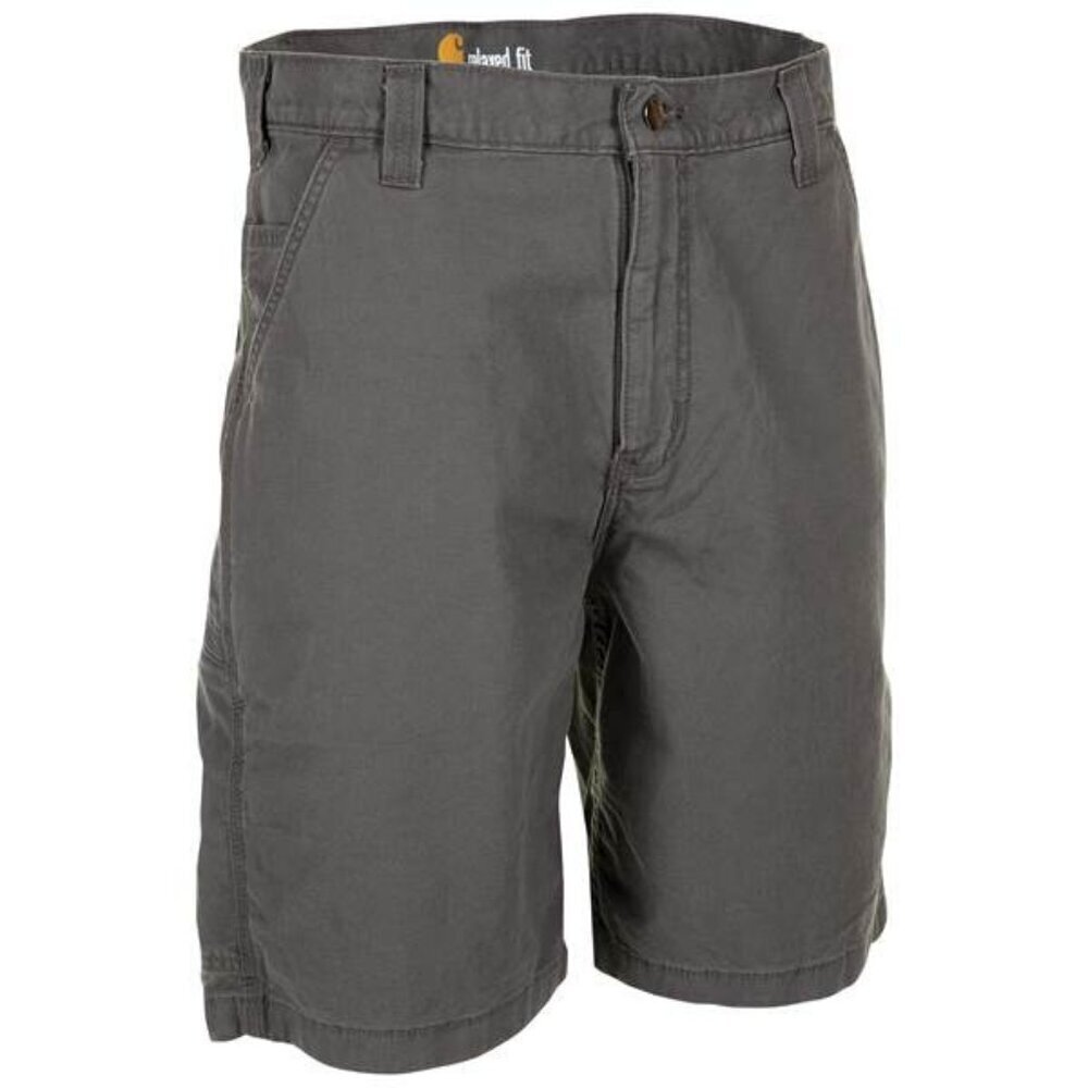 Carhartt Men's Rugged Flex Relaxed Fit Canvas Work Shorts BS2514 Gravel